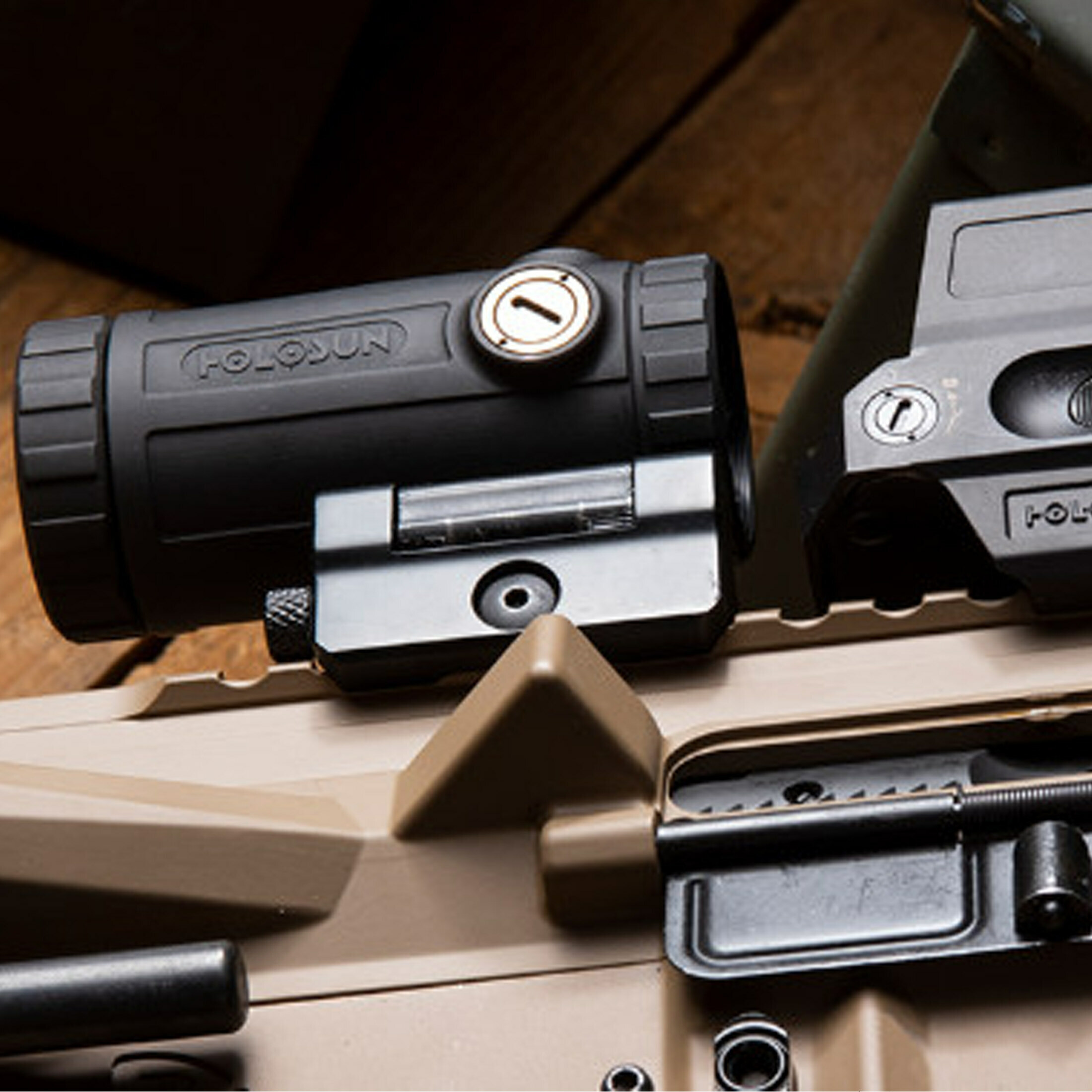 Holosun Magnifier HM3X-TITAN, 3 ganger forstørrelse, svart, Picatinny, jakt, sportsskyting, softair…