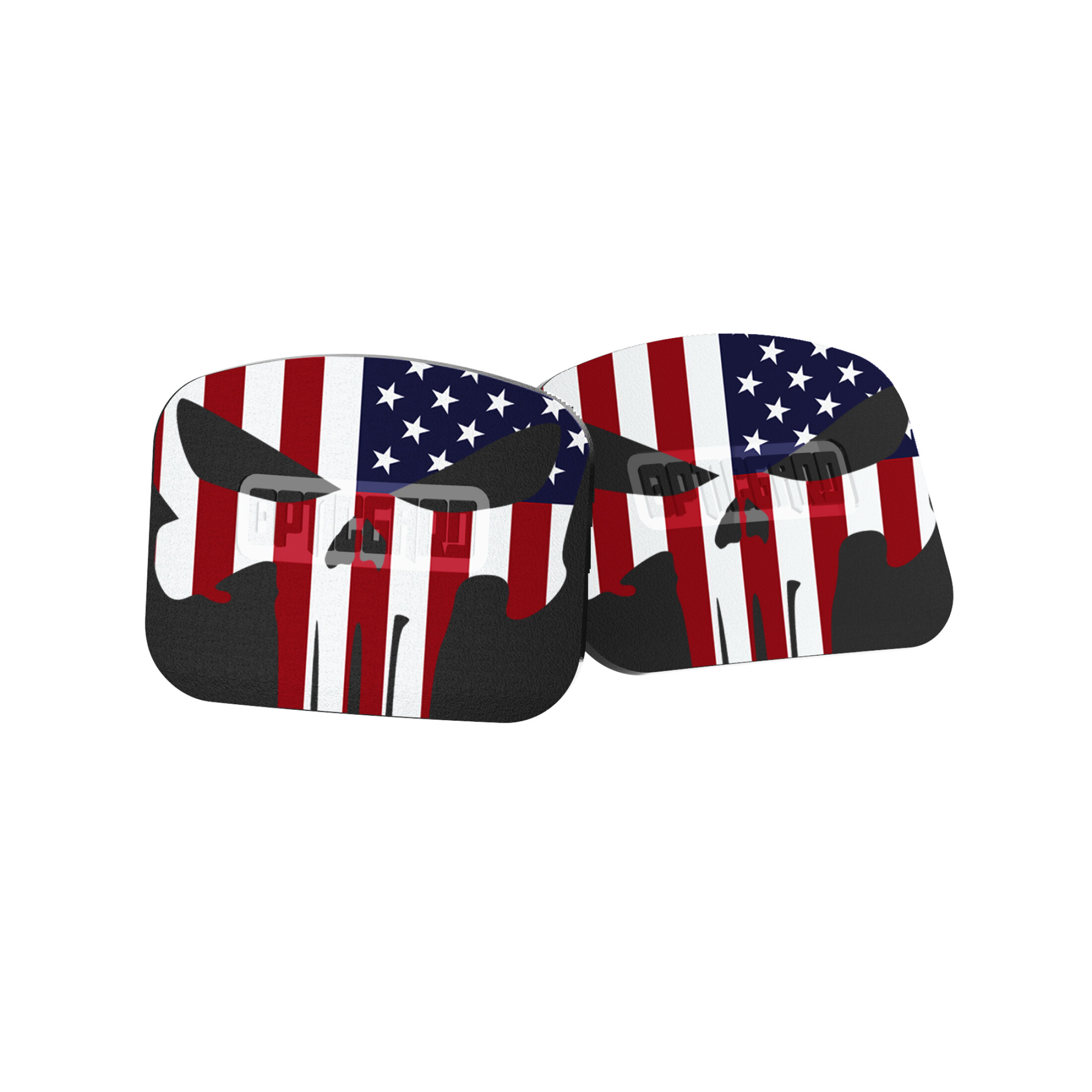 2 coperture di addestramento OpticGard per Holosun 509T-X2 Us Flag Skull