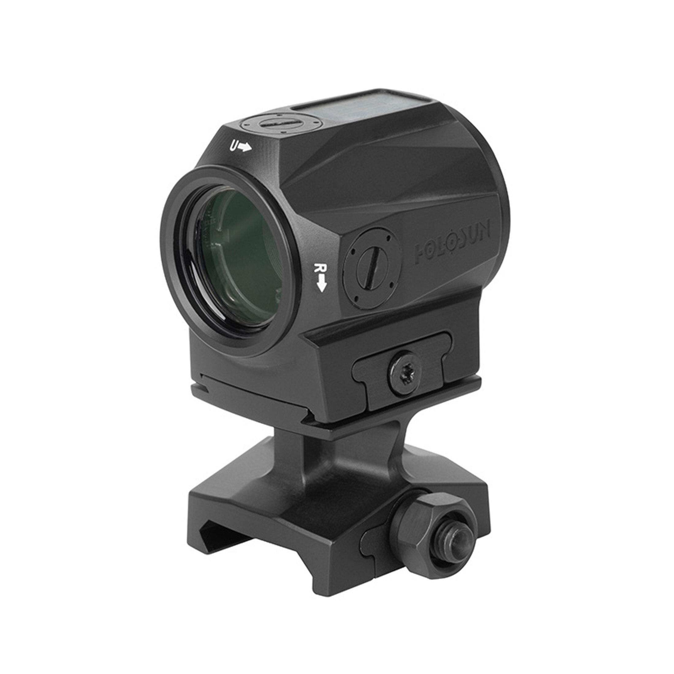 Holosun SCRS-GR-MRS green dot sight, switchable 2MOA dot, 65MOA circle dot reticle, solar cell, bla…