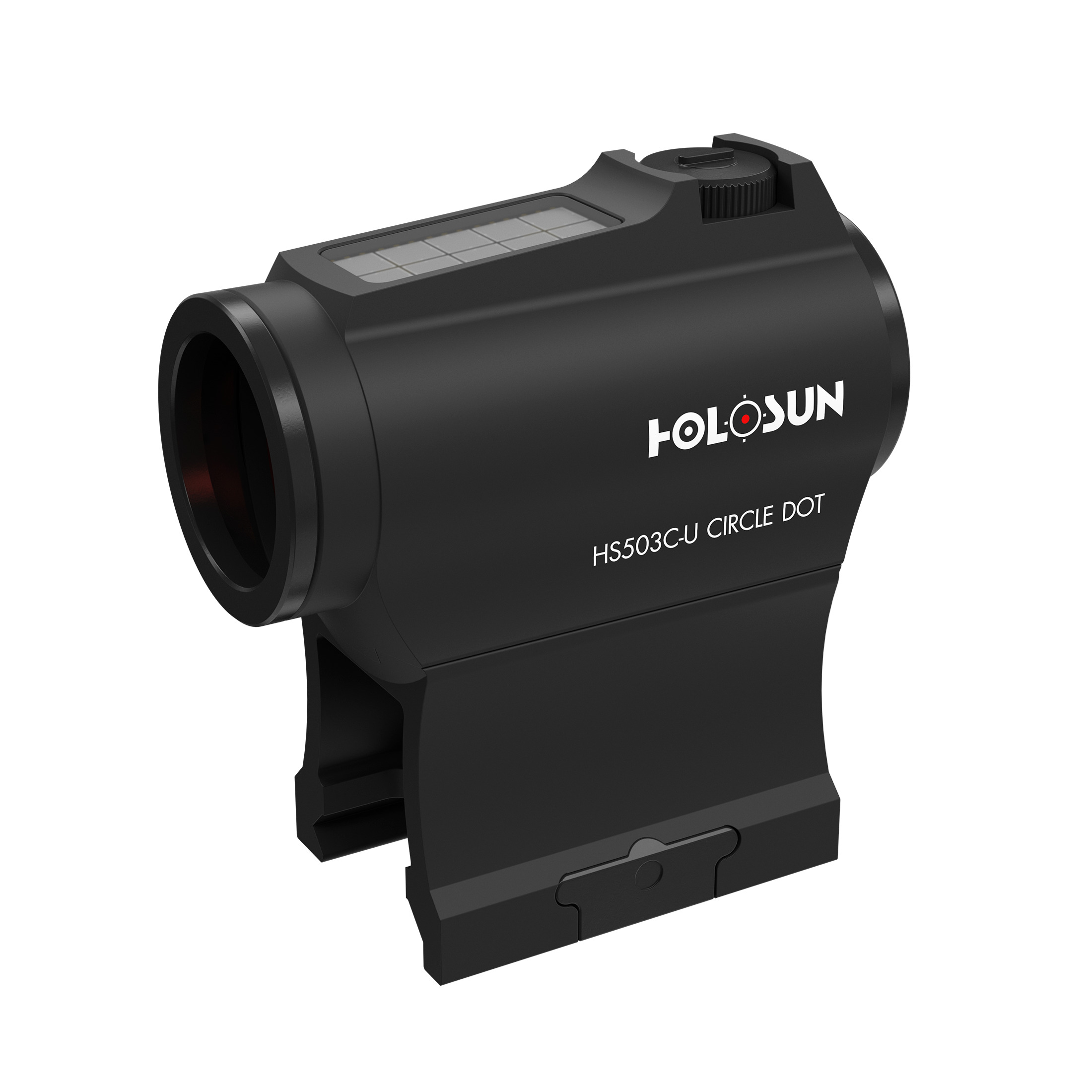 Holosun HS503C-U Rotpunkt Visier, wechselbares 2MOA Punkt, 65MOA Kreis Absehen, Solarzelle, geneigt…