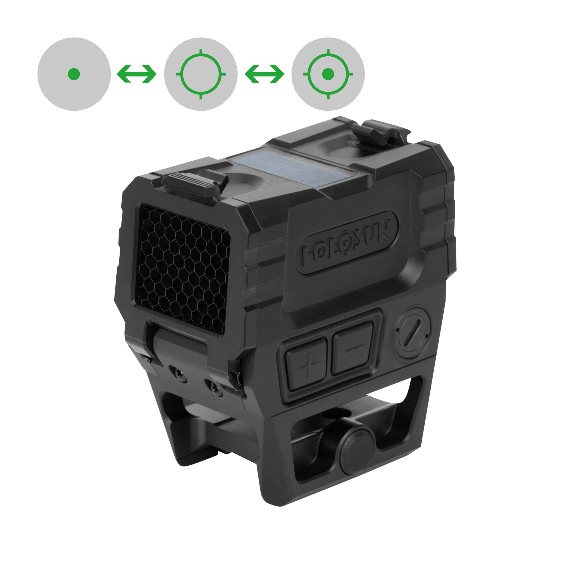 Holosun AEMS-PRO-X2-GD closed reflex sight gold dot sight + interchangeable reticle (2MOA dot, 2MOA…