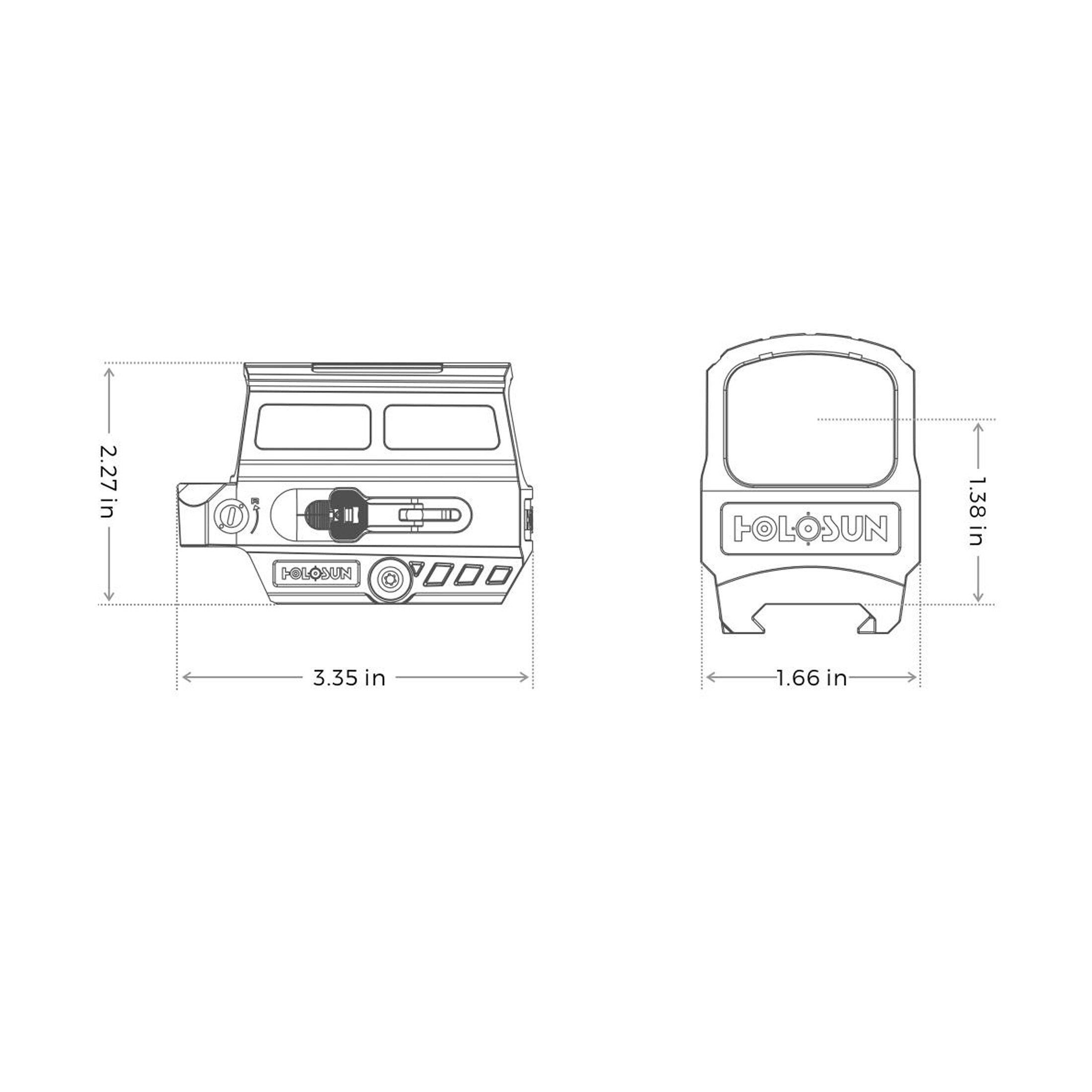 Holosun Classic geschlossenes Reflexvisier HS512C-RD mit wechselbarem Absehen und Aluminiumgehäuse,…