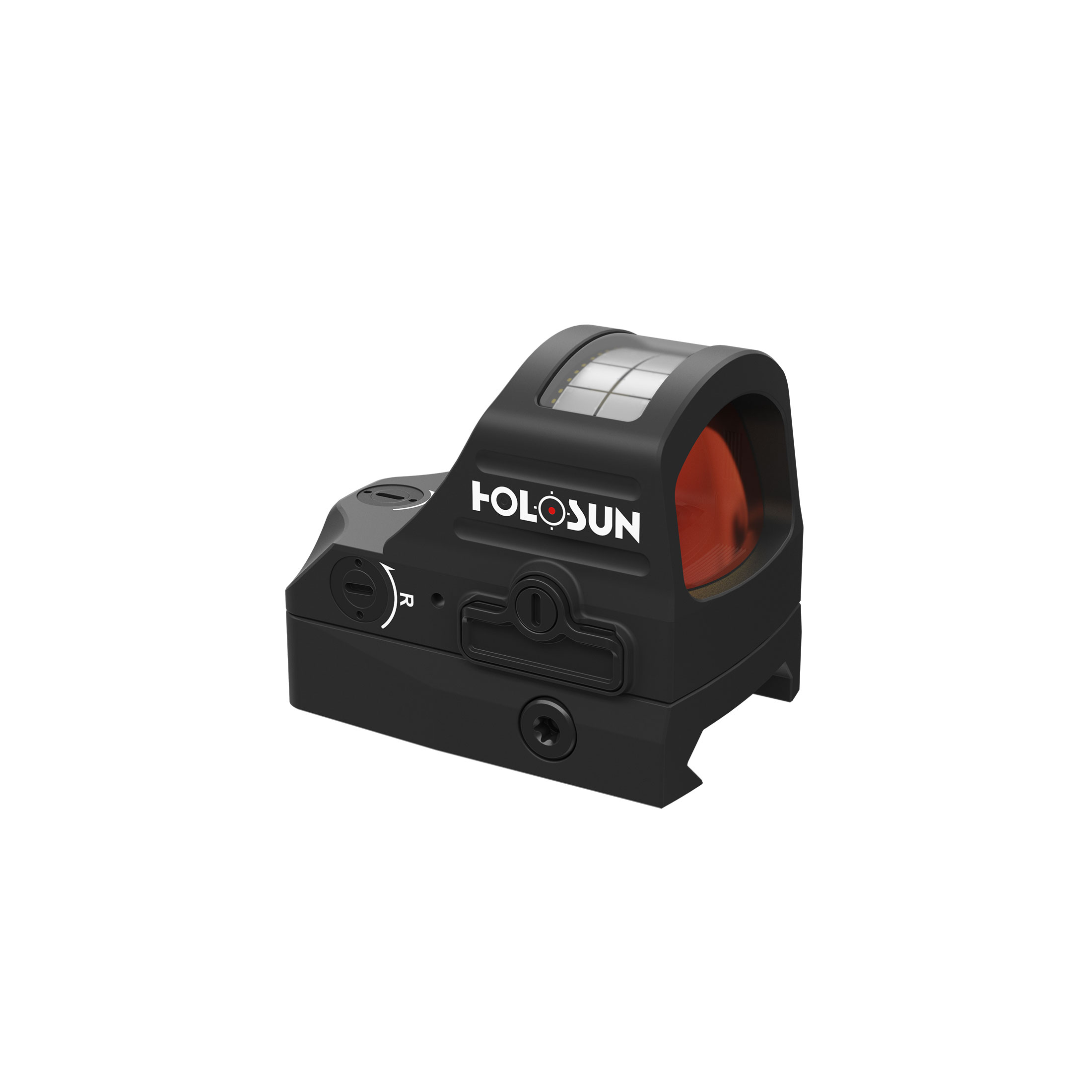 Holosun HS407C-V2 Åbent Reflex Rødpunktsigte + 2MOA Punkt Sigte, Solcelle, sort, Picatinny/Weaver S…