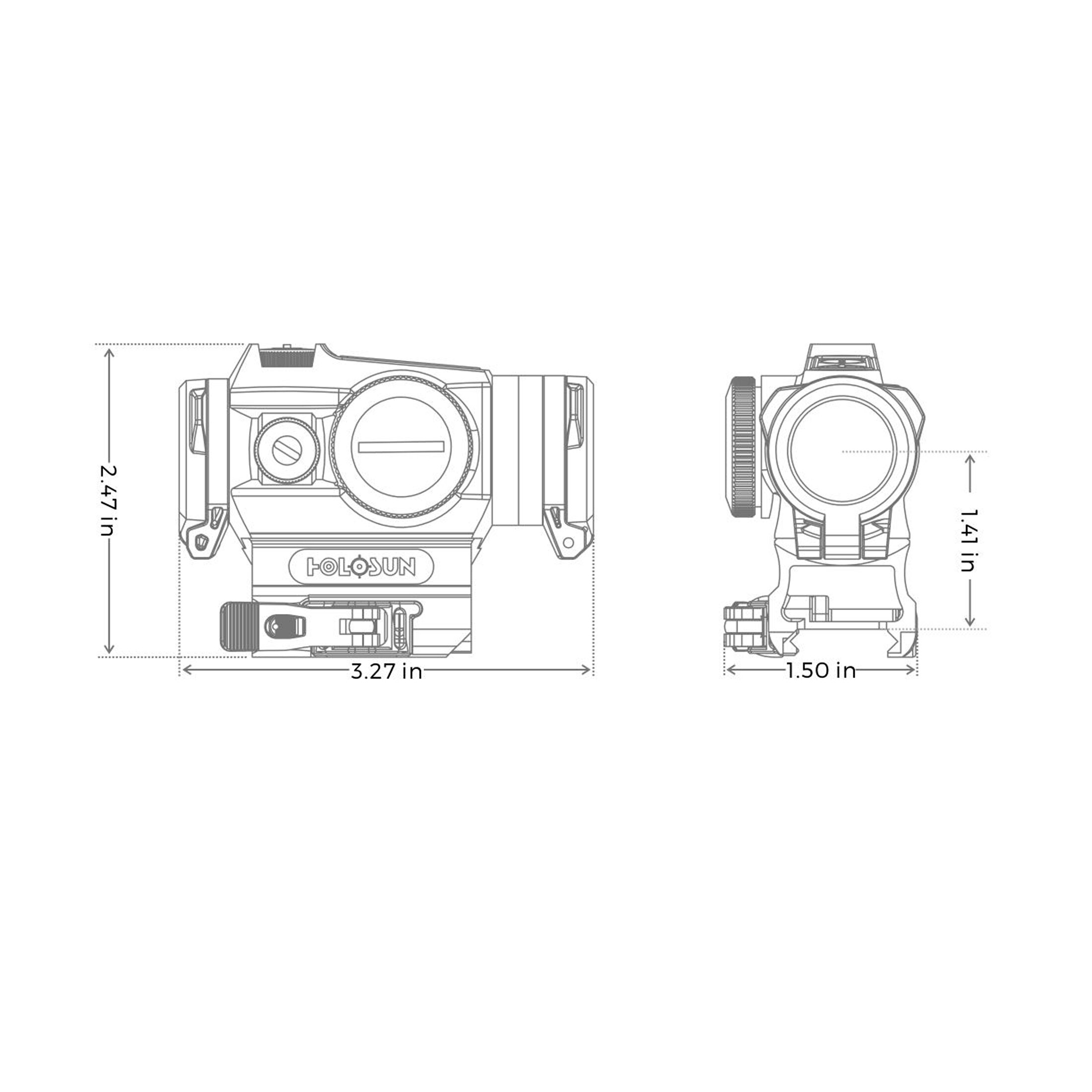 Holosun Reflexni merilnik zeleno merilo Dot Sight HE515GT-GR