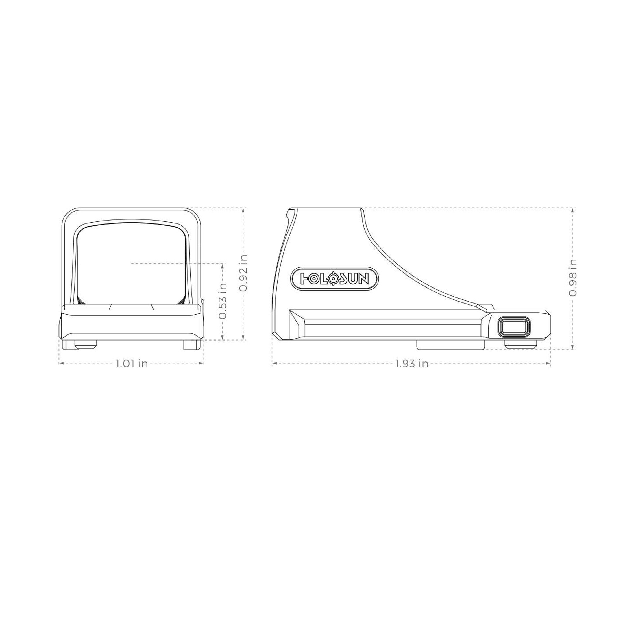 Holosun SCS-VP9-GR Reflex deschis cu punct roșu + punct schimbabil de 2MOA, 32MOA vizor circular cu…