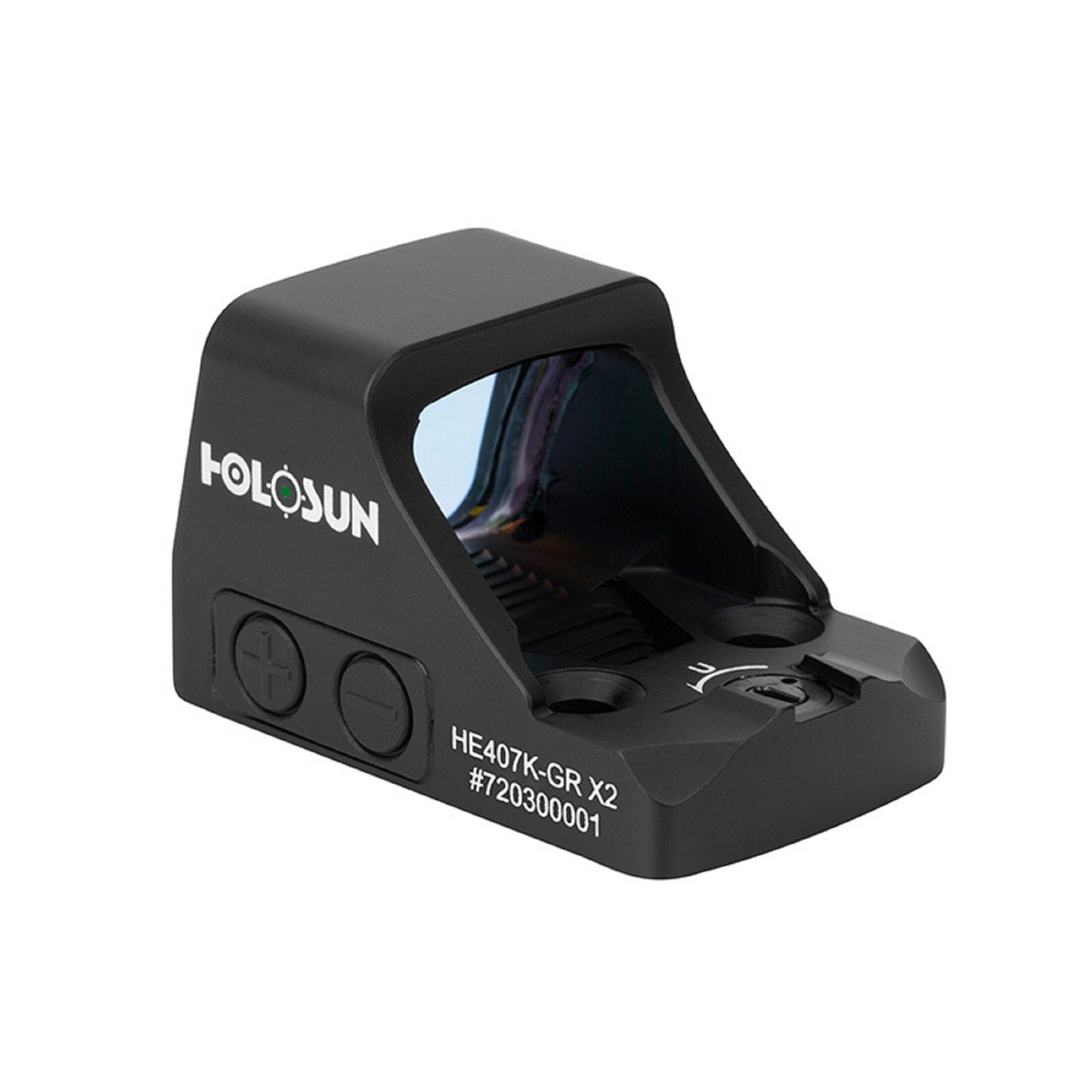 Holosun HE407K-GR-X2 Visor de reflexión abierto con punto verde + Punto de mira de 6MOA, negro, caz…