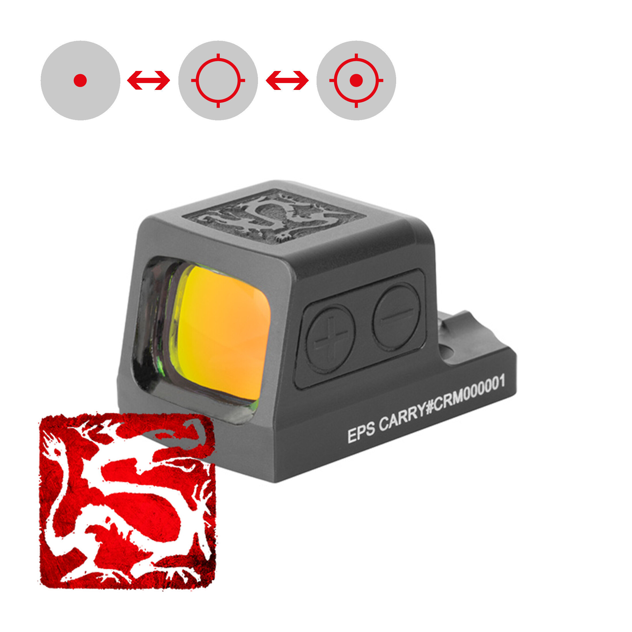 Holosun RONIN-EPS-CARRY-RD-MRS closed reflex sight 2MOA/32MOA red dot, aluminum, black, hunting, sp…
