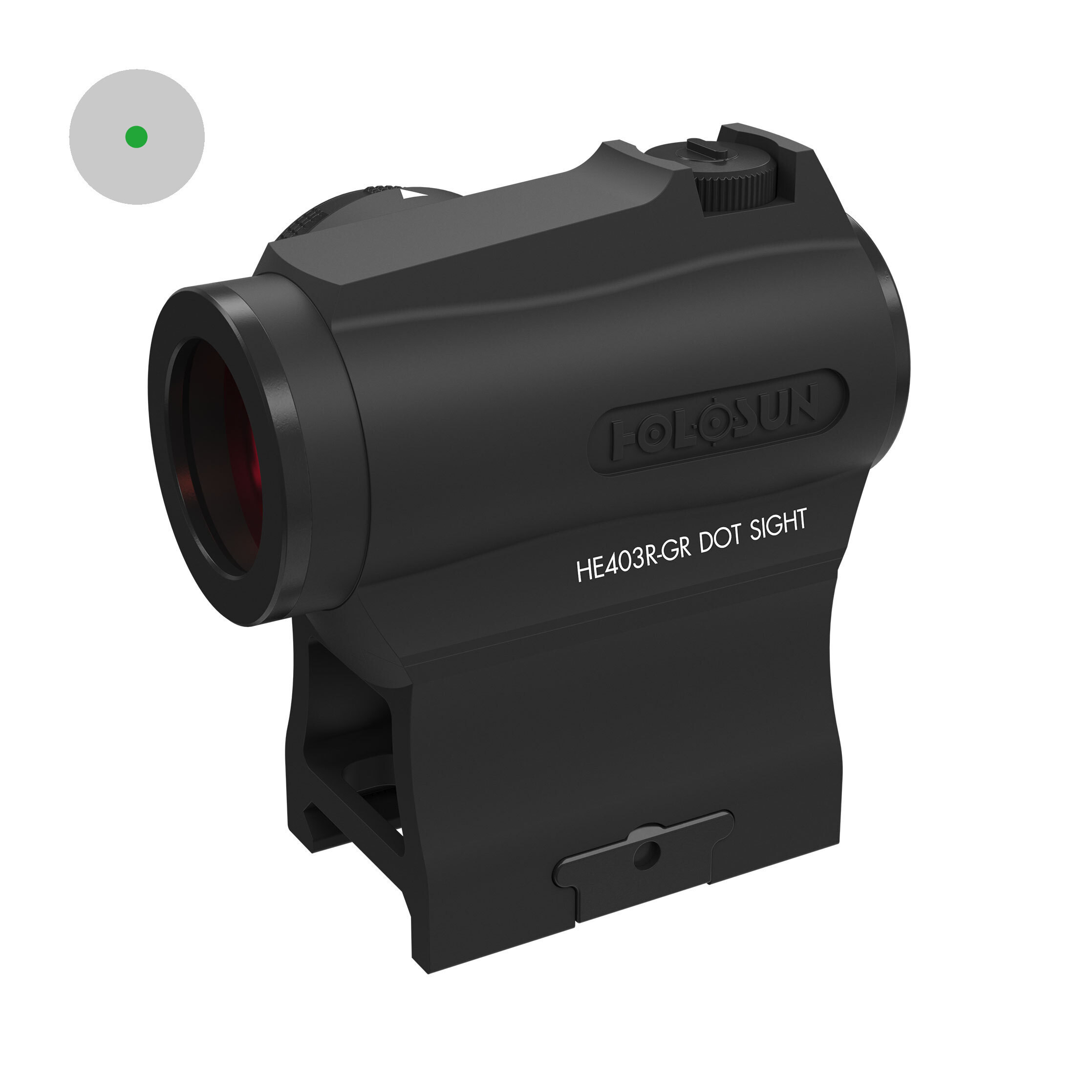 Holosun ELITE HE403R-GR Microdot Grünpunkt Visier mit 2MOA Punkt Absehen, neues Rheostat-Einstellra…