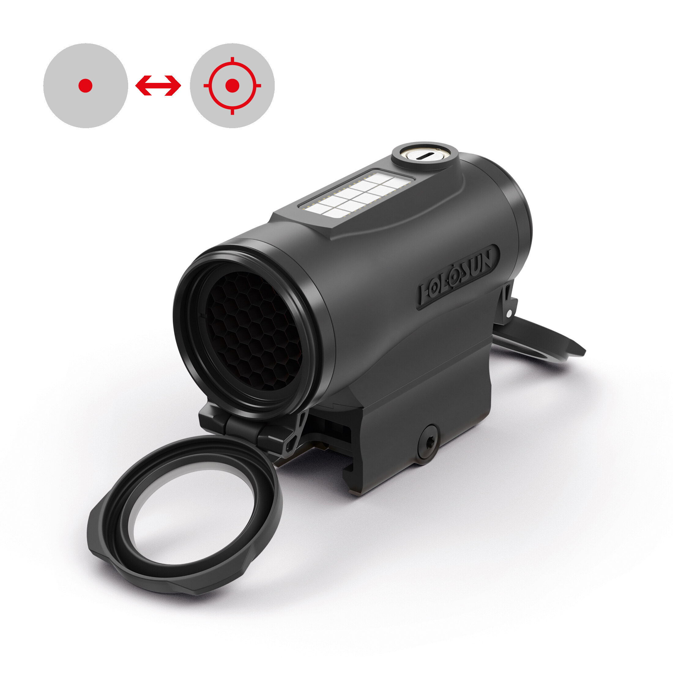 Holosun HE530C-RD Microdot 30mm Red dot sight, exchangeable 2MOA dot, 65MOA Circle, Titan, black, P…