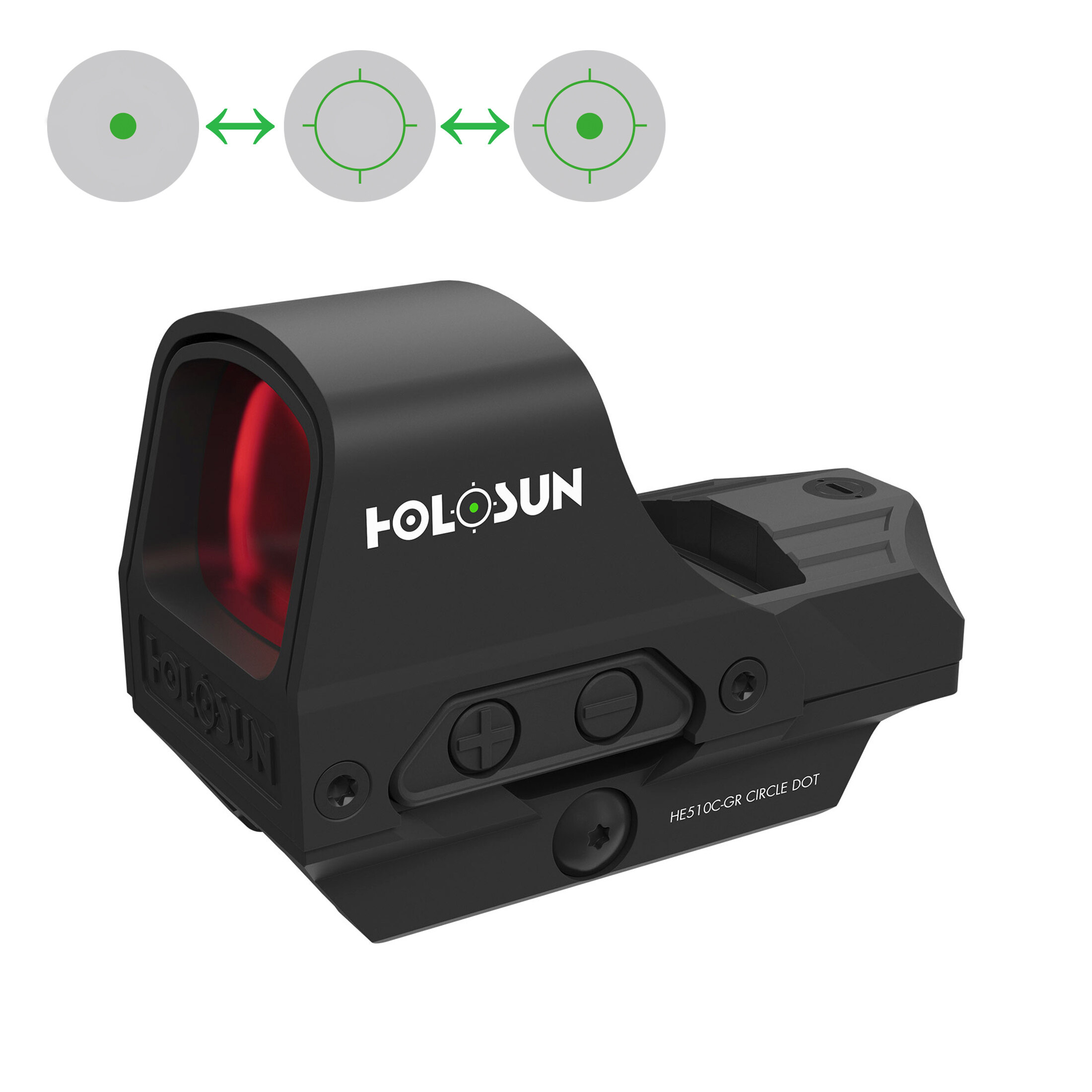 3 MOA Leuchtpunktvisier 1X holographisches Jagdvisier Red Dot Reflexvisier 