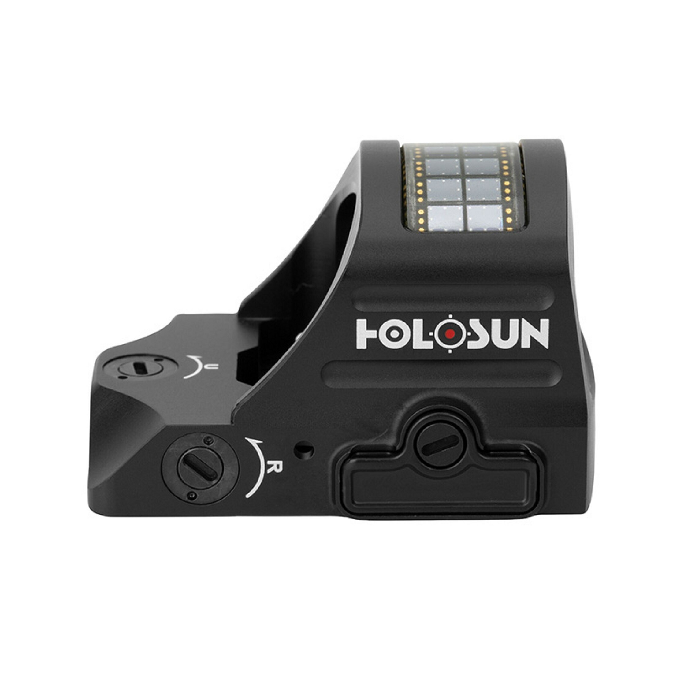 Holosun HS407C-X2 Öppet Reflex Rödpunkt sikte + 2MOA Punkt sikte, Solcell, svart, Jakt, Sportskytte…