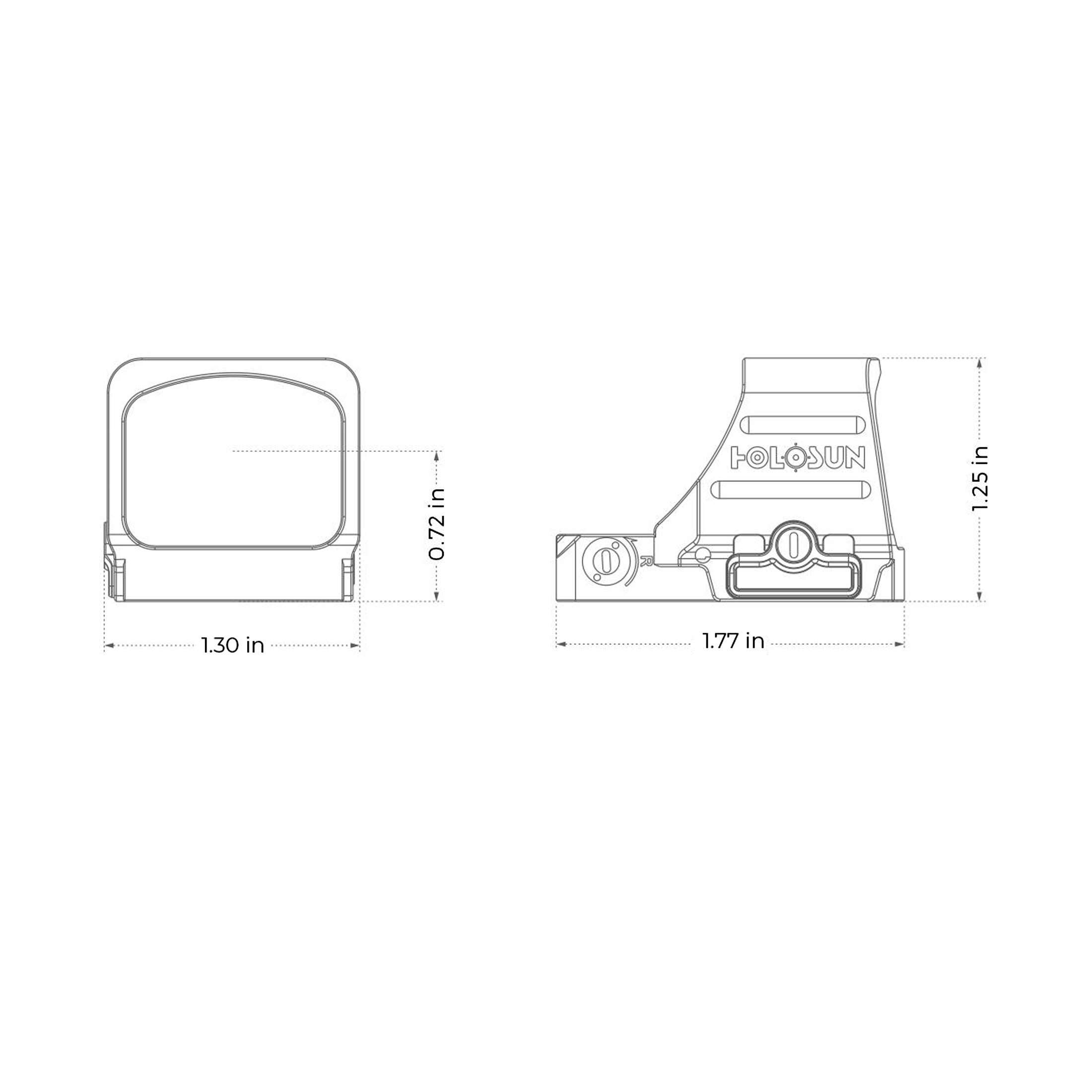 Holosun HS507COMP Micro-viseur mini Point rouge Viseur Reflex Cercle avec point, Viseur Reflex, Rét…