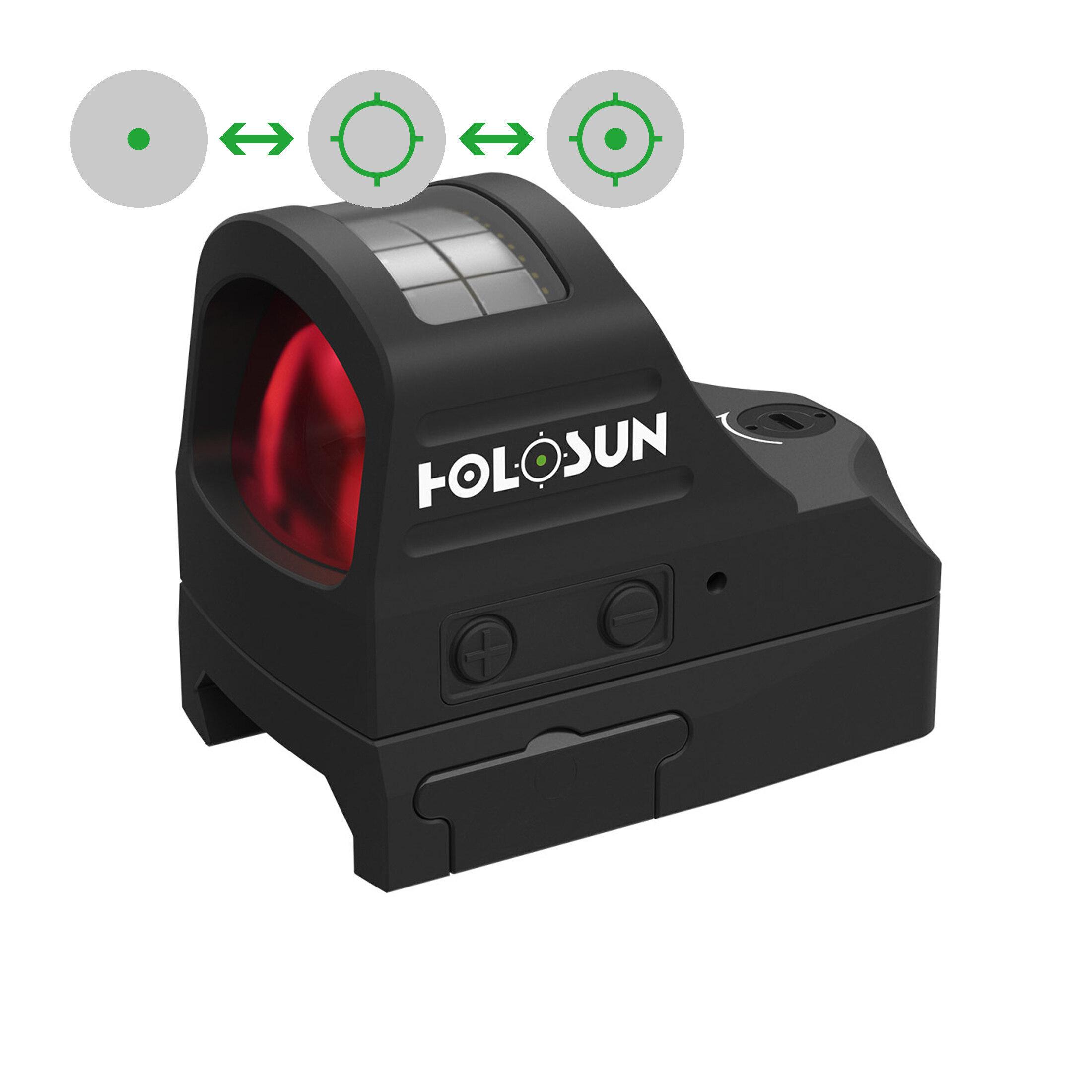 Holosun Micro-viseur HE507C-GR-X2 mini Point vert Viseur Reflex Cercle avec point, Viseur Reflex, R…