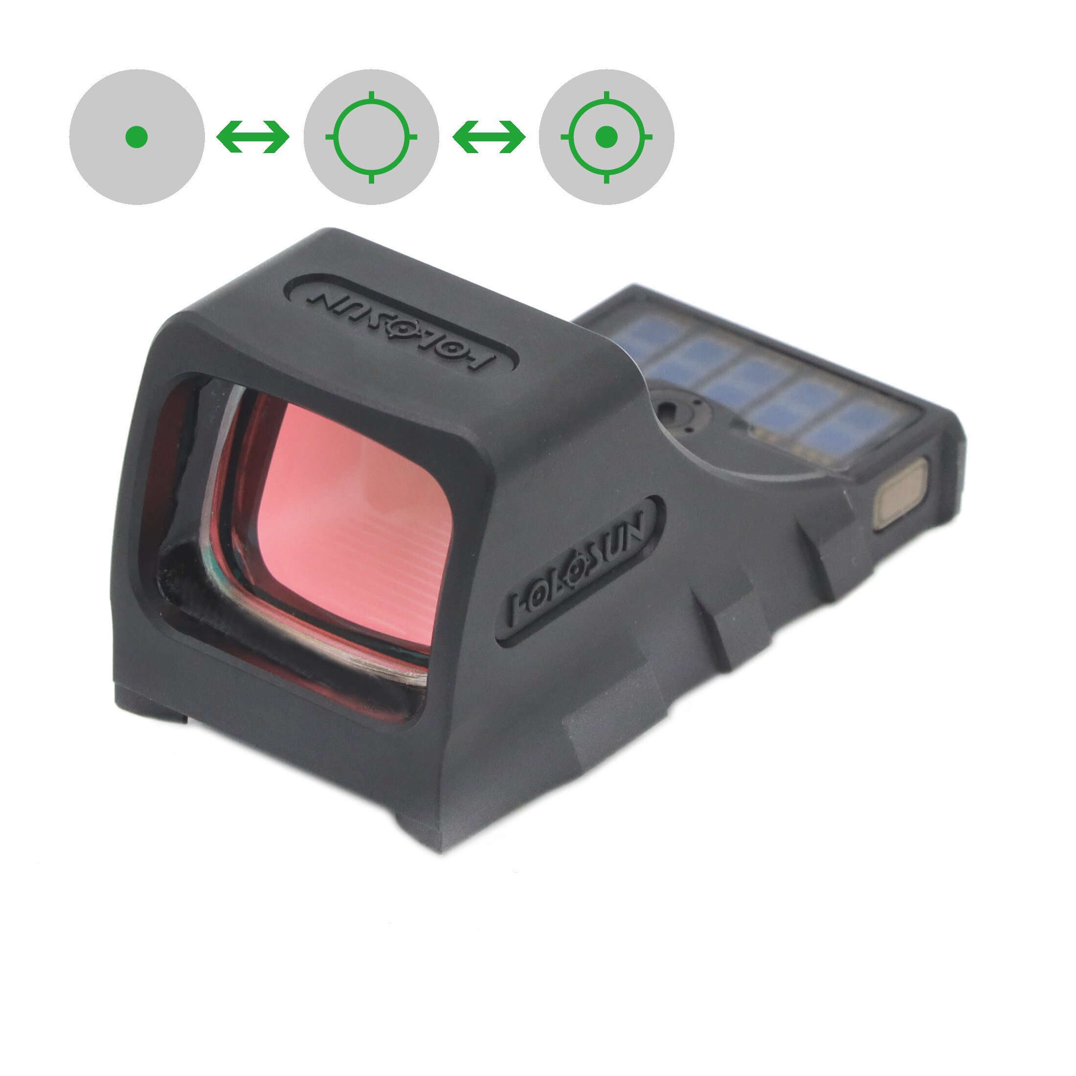 Holosun SCS-PDP-GR open reflex green dot sight switchable 2MOA dot, 32MOA circle dot reticle solar …