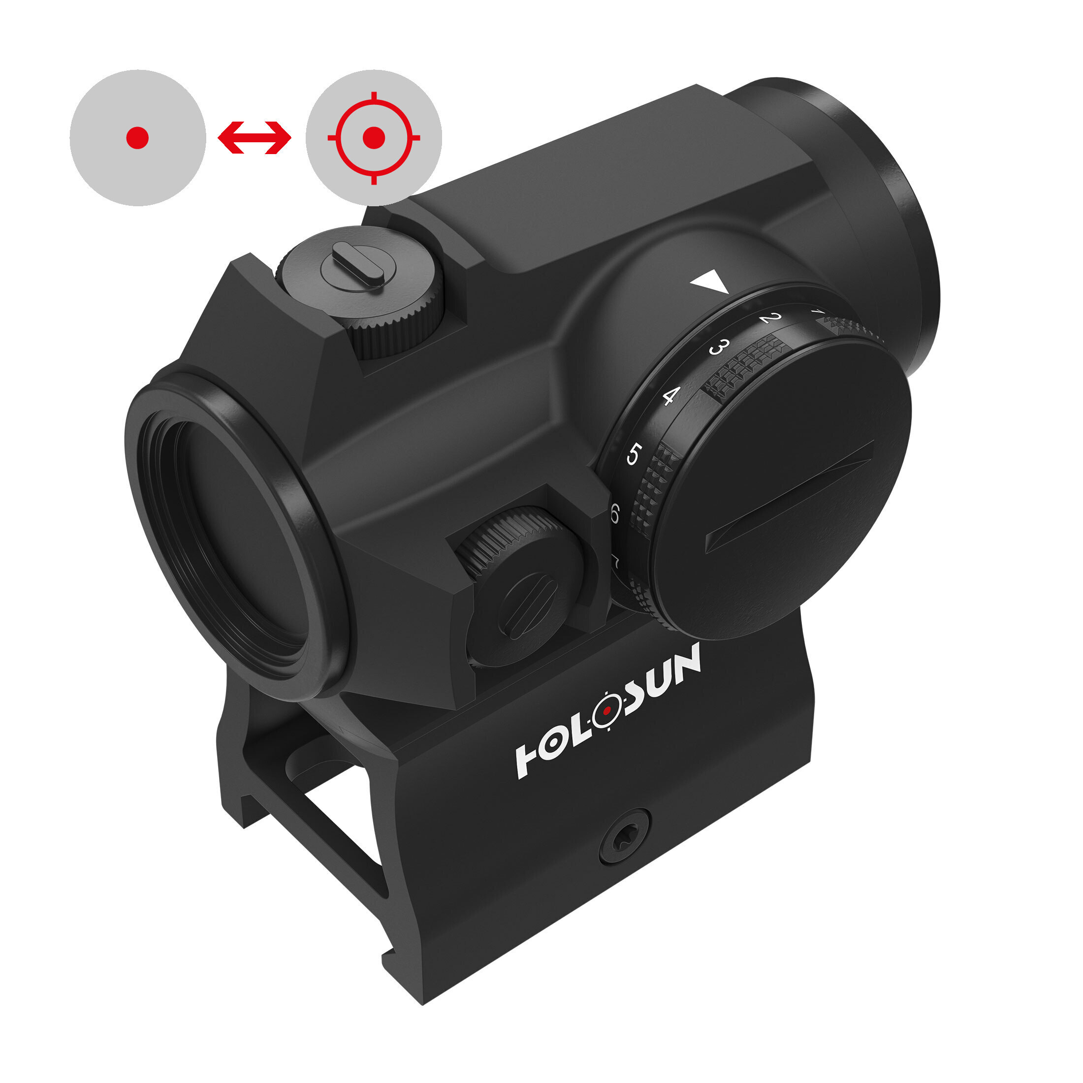 Holosun HS503R Micro-viseur Point rouge Viseur Reflex, avec point, nouveau cadran de rhéostat pour …