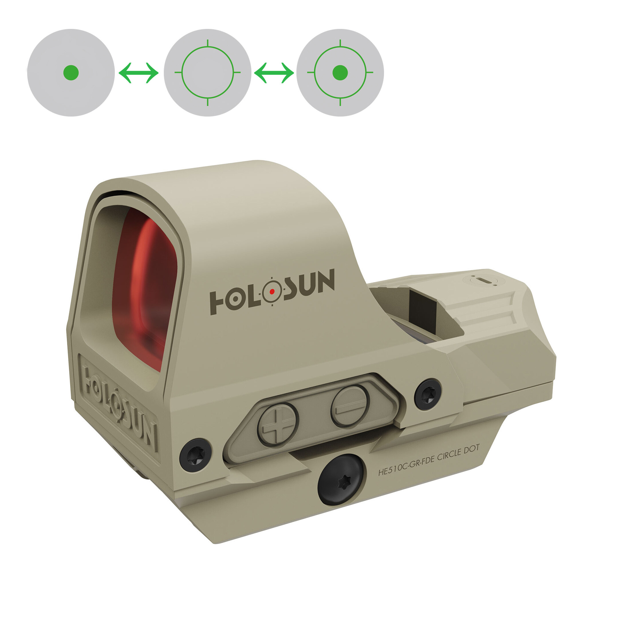 Holosun Dot Sight ELITE HE510C-GR-FDE