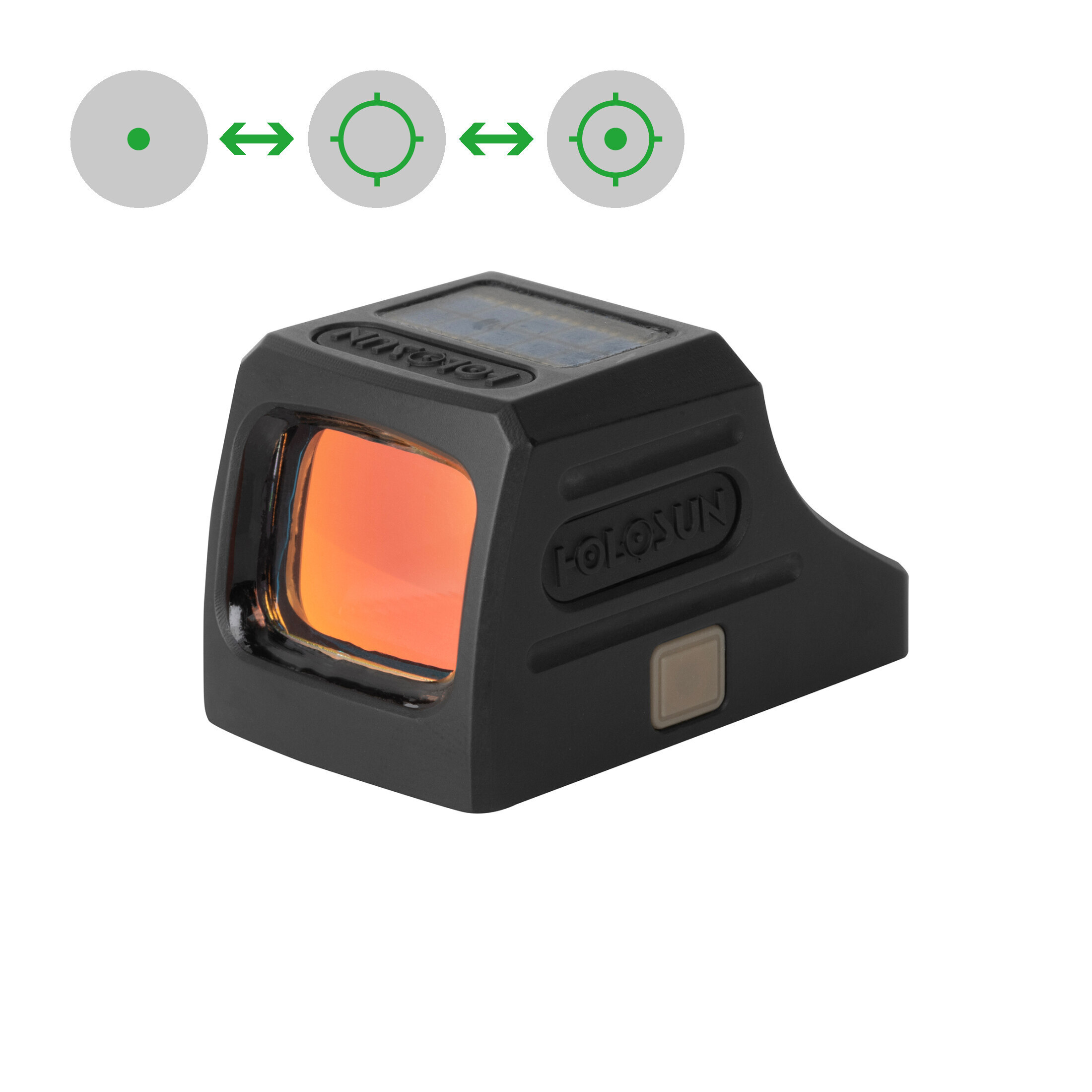 Holosun SCS-CARRY-GR enclosed reflex green dot sight switchable 2MOA dot, 32MOA circle dot reticle …