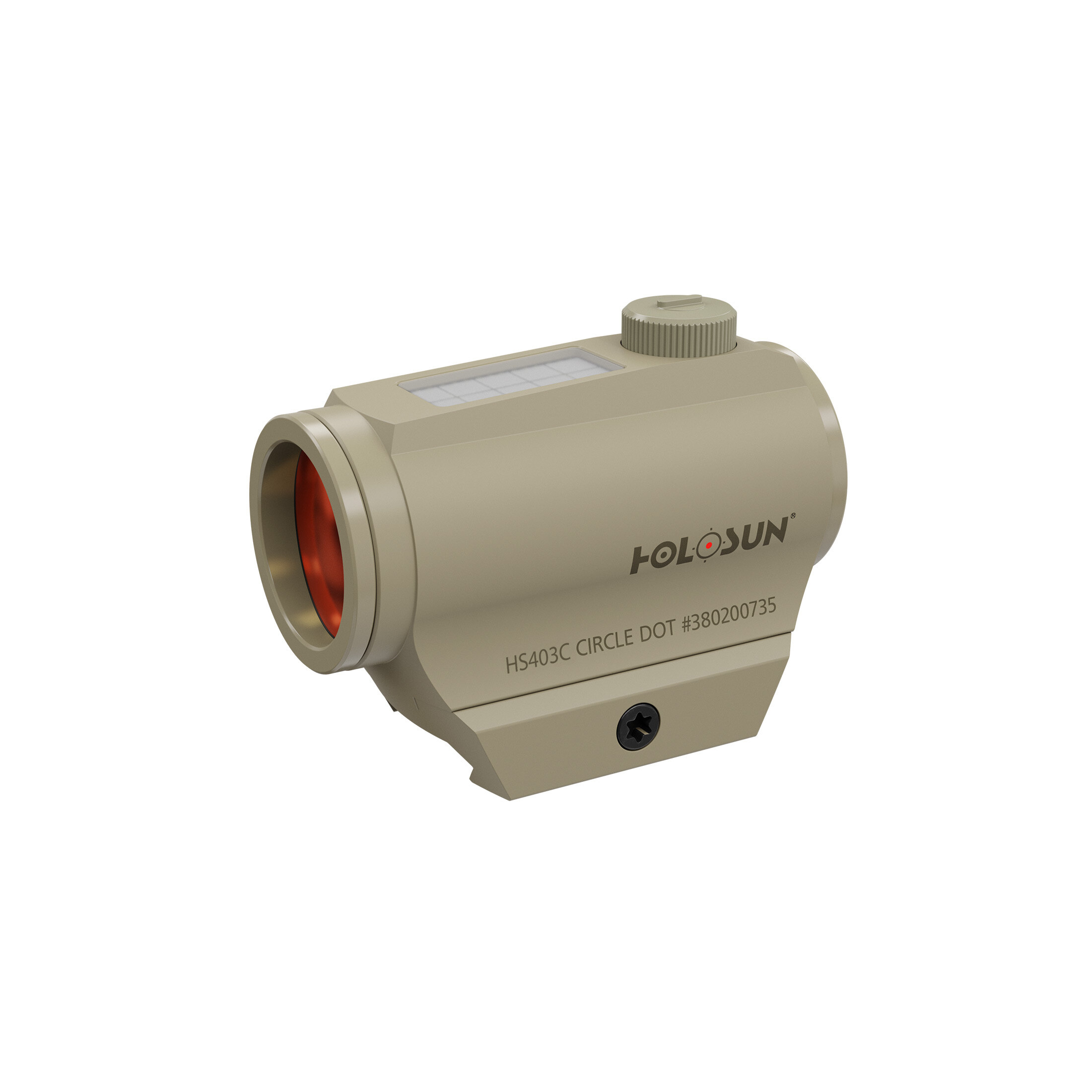 Holosun HS403C-FDE Microdot červený bodový zaměřovač s 2MOA bodem a solární buňkou, FDE, Picatinny …