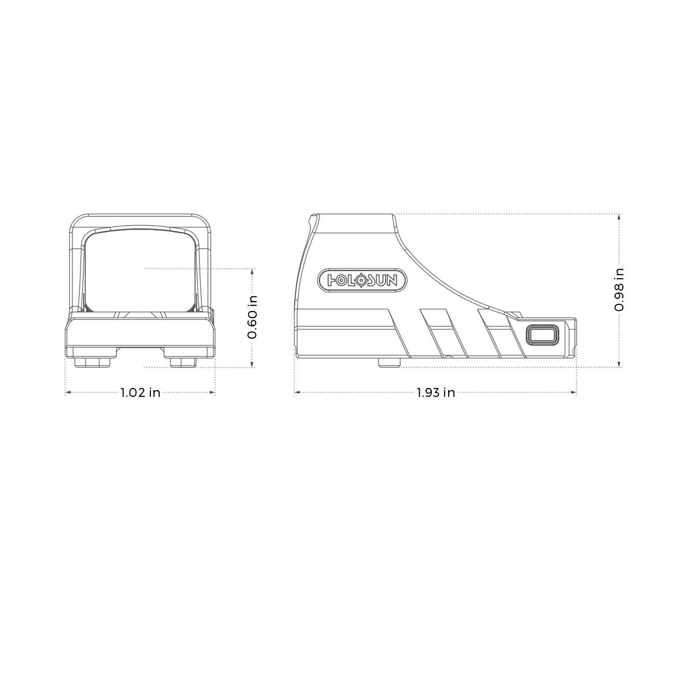 Holosun SCS-PDP-GR open reflex green dot sight switchable 2MOA dot, 32MOA circle dot reticle solar …