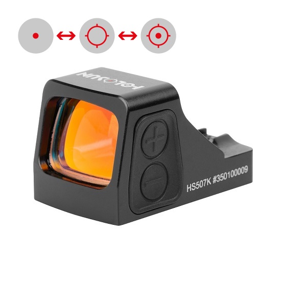 Holosun HS507K open reflex red dot sight switchable 2MOA dot, 32MOA circle dot reticle, black, for …