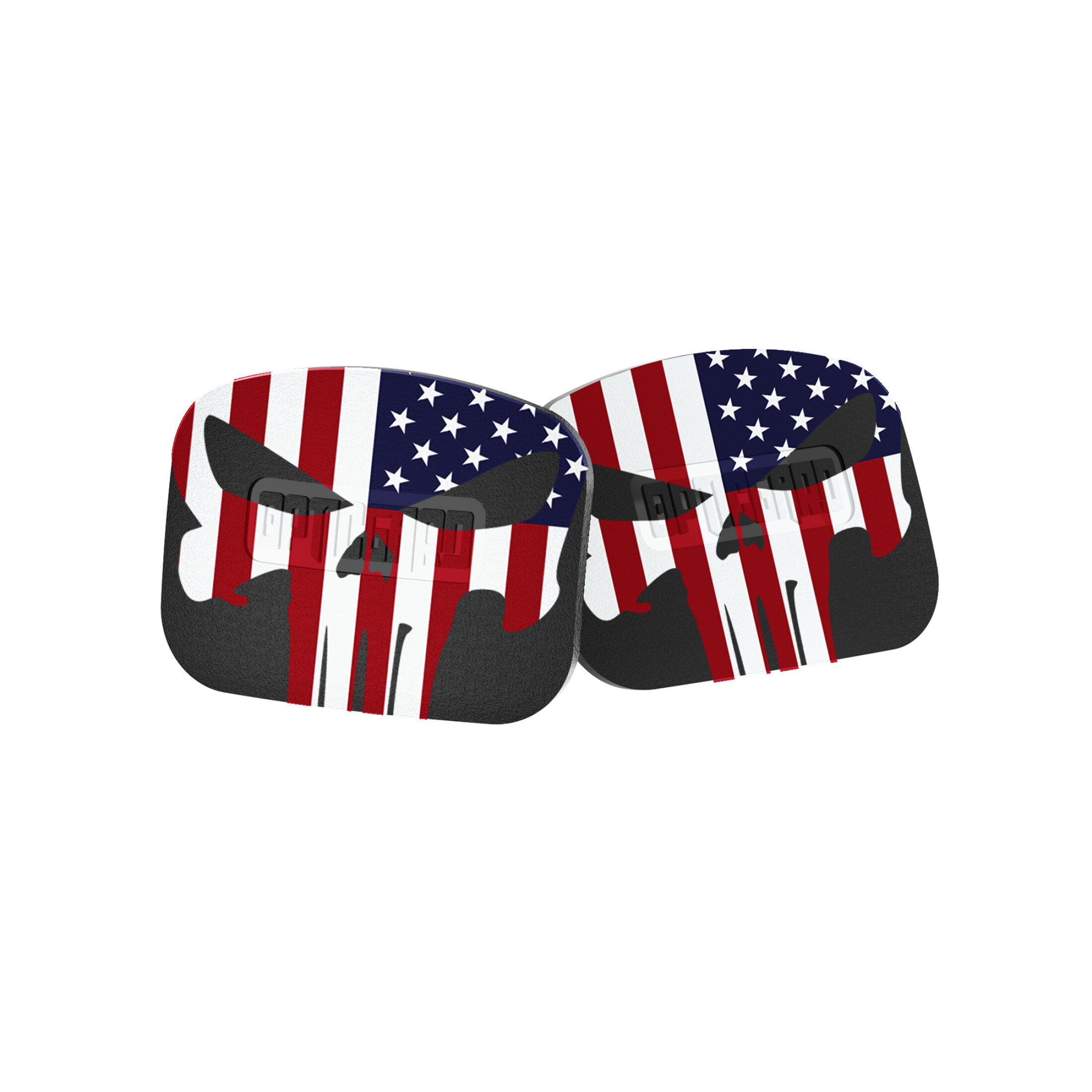 2 pezzi di copertura di addestramento OpticGard per Holosun SCS 320 Us Flag Skull