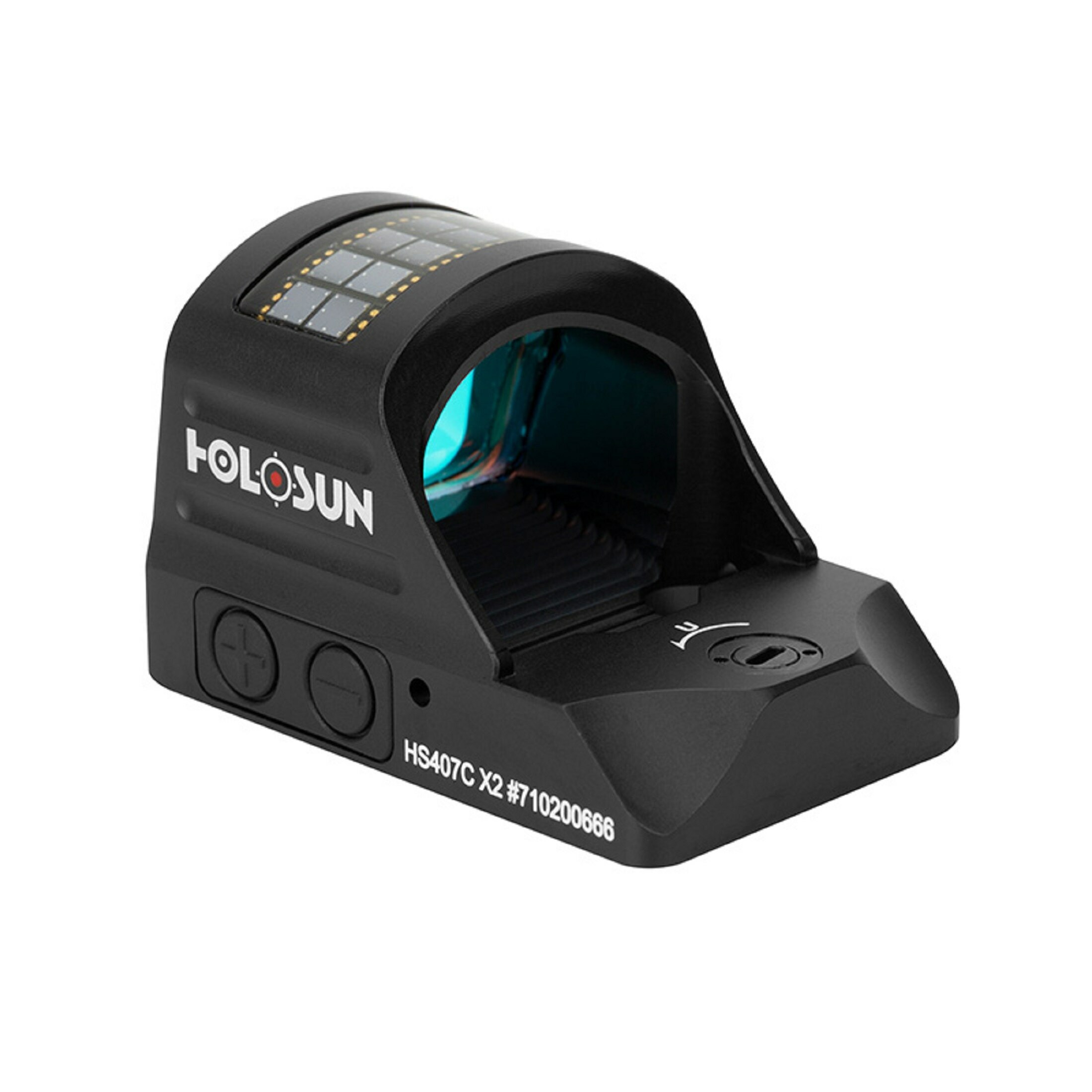 Holosun HS407C-X2 Otvoreni refleksni crveni točkaš + 2MOA Punkt nišan, solarna ćelija, crna, lov, s…