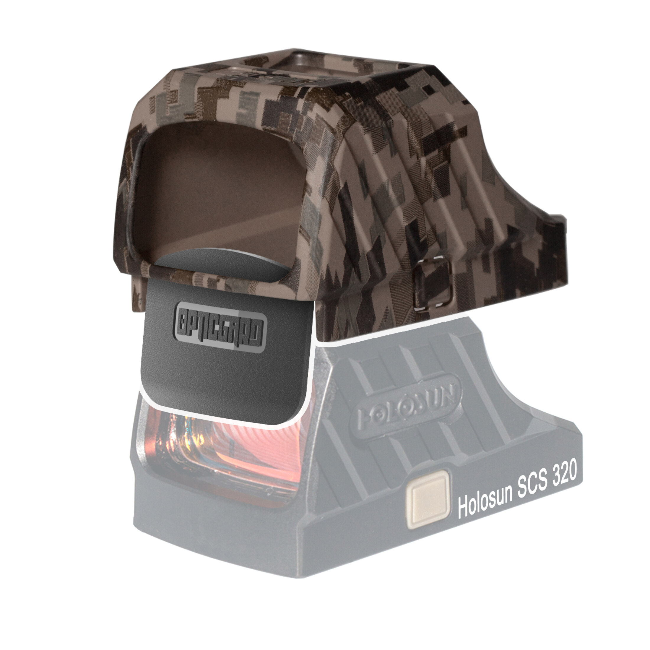 OpticGard Scope Cover Suitable for Holosun SCS320 FDE Camo