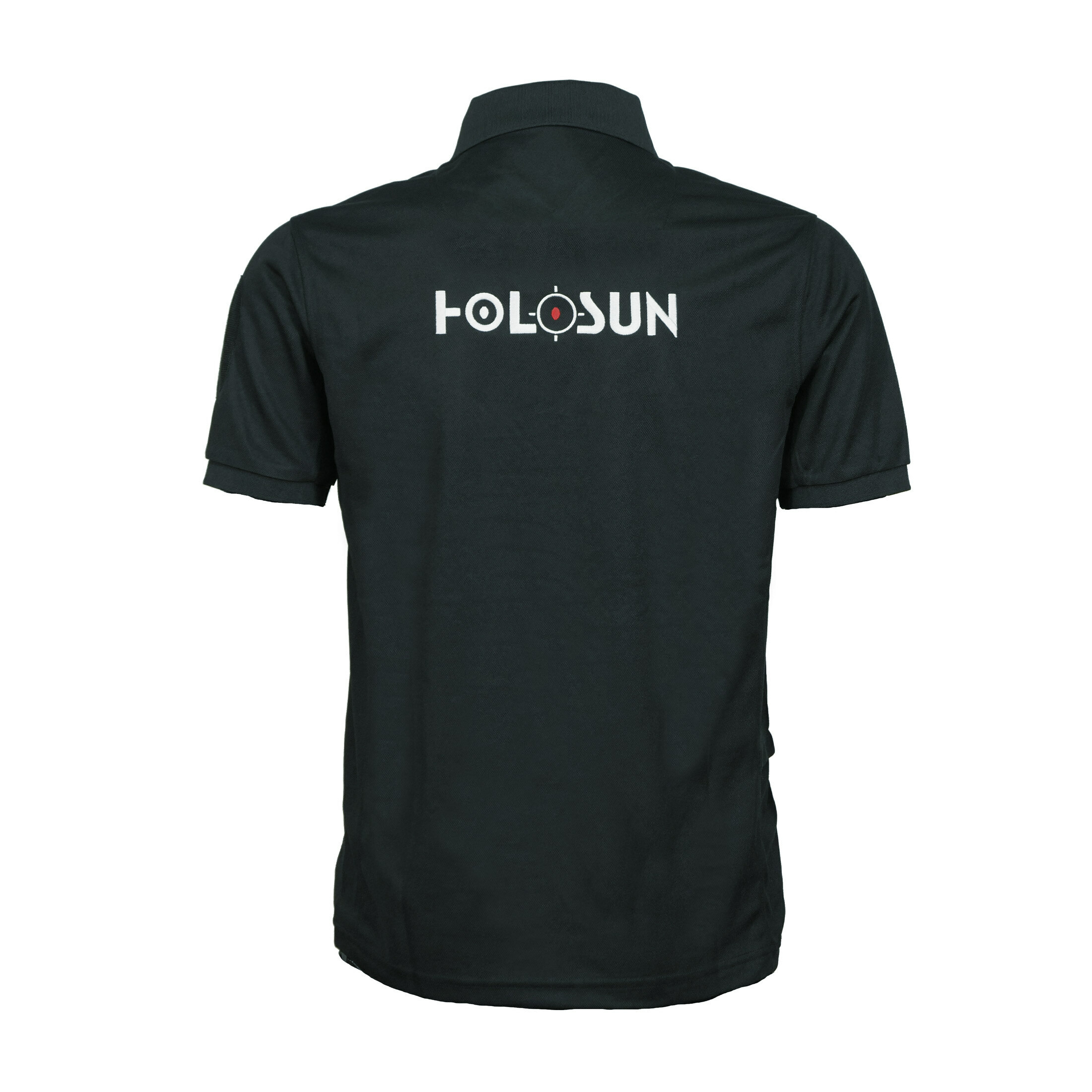 Polo-Shirt mit Stick des Holosun Logos auf der Front- und Rückseite, Handytasche und Klettfläche fü…