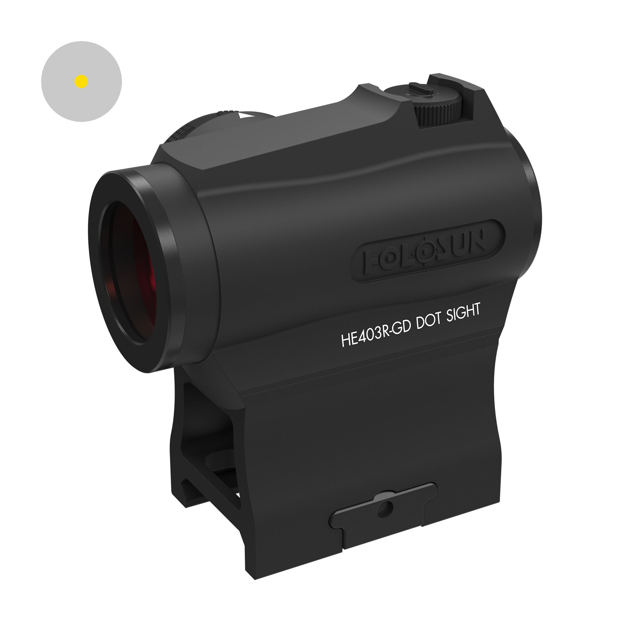 Holosun ELITE HE403R-GD Microdot Goudpunt vizier met 2MOA Punt Reticle, nieuw Rheostat instelwiel o…