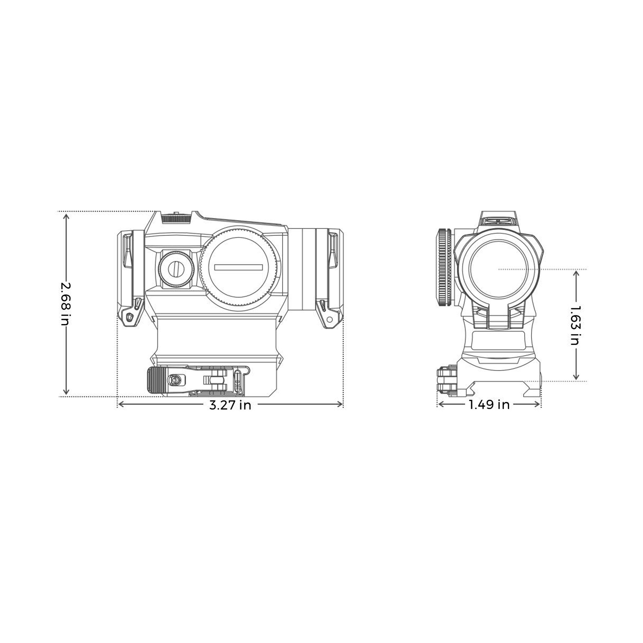 Holosun ELITE HE515G-M-GR Microdot Grünpunkt zaměřovač vojenský + vyměnitelný 2MOA bod, 65MOA kruho…