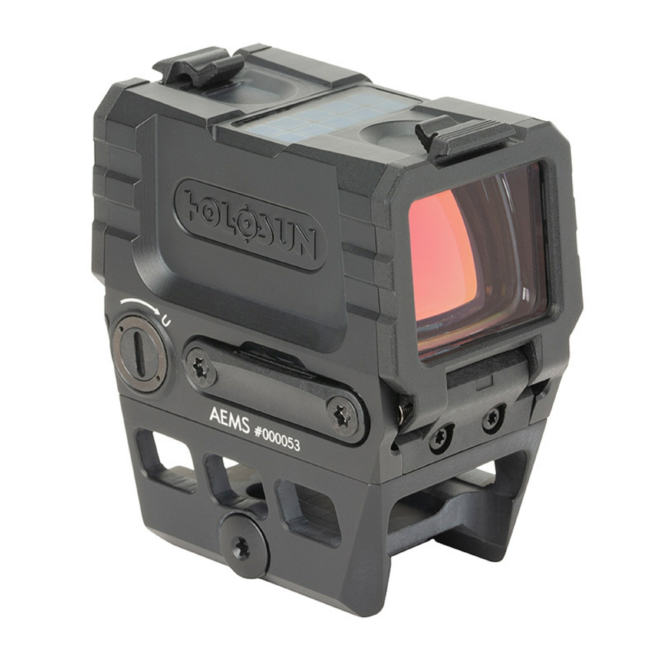 Holosun Classic  AEMS-RD with switchable reticle and aluminium housing, glass flip backs