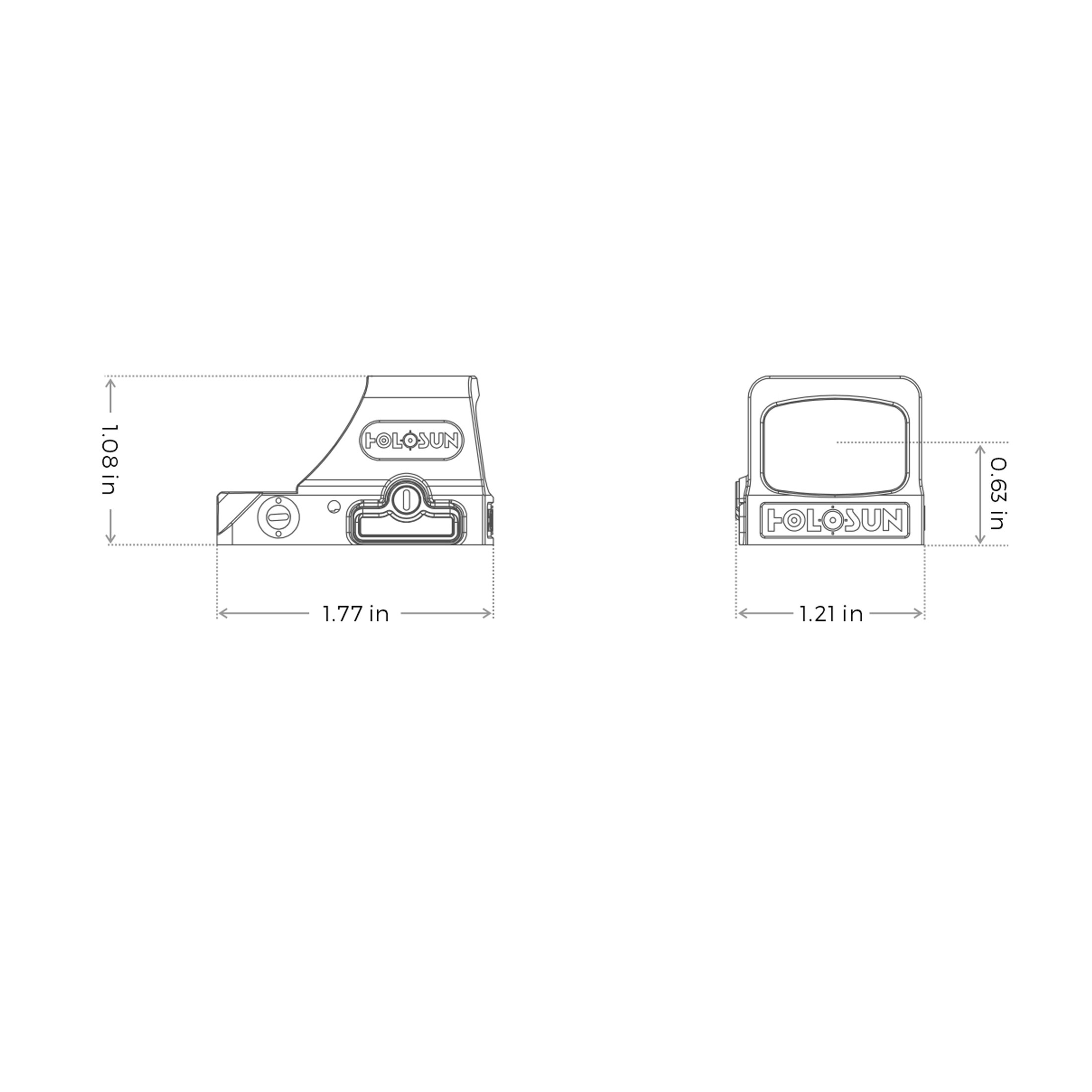 Holosun es una mira abierta de punto rojo HE508T-RD-X2 con retícula intercambiable, modo de bloqueo…