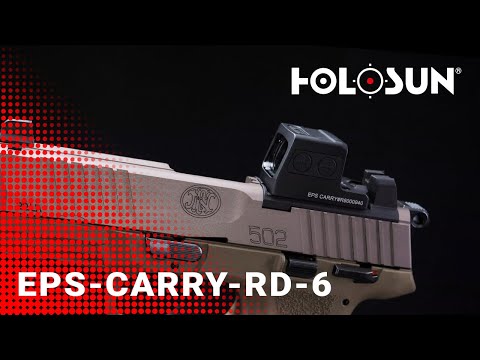 Holosun EPS closed reflex sight 6MOA red dot, aluminum, black, hunting, sport shooting, airsoft, ta…