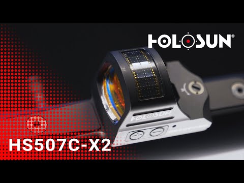 Holosun HS507C-X2 Öppet reflex rödpunkt sikte + utbytbar 2MOA punkt, 32MOA cirkel sikte  Solcell, s…