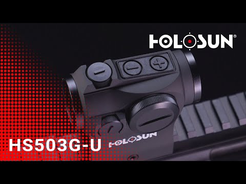 Holosun HS503G-U Microdot Rotpunktvisier mit wechselbarem 2MOA Punkt, 65MOA Kreis Absehen, schwarz,…
