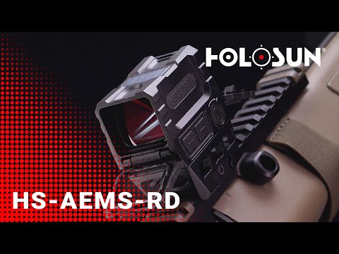 Holosun Classic  AEMS-RD with switchable reticle and aluminium housing, glass flip backs