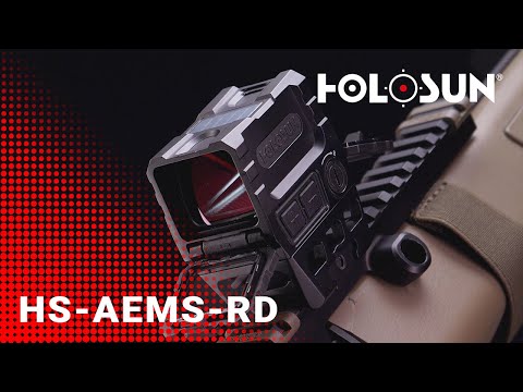 Holosun AEMS -RD visor de reflexión cerrado con punto rojo + retícula intercambiable (punto de 2MOA…