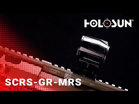 Holosun SCRS-GR-MRS green dot sight, switchable 2MOA dot, 65MOA circle dot reticle, solar cell, bla…