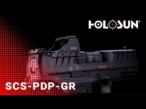 Holosun SCS-PDP-GR Відкритий рефлексний червоний точковий приціл + змінний 2MOA точка, 32MOA кругов…