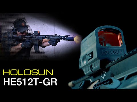 Holosun ELITE geschlossenes Reflexvisier HE512T-GR mit wechselbarem Absehen und Titangehäuse, Grünp…