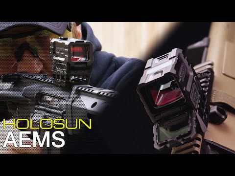 Holosun Classic  AEMS-RD with switchable reticle and aluminium housing, glass flip backs