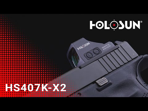 Holosun HS407K-X2, Offenes Reflex Rotpunktvisier, 6MOA Punkt, schwarz, GLOCK, RMR, Jagd, Sportschie…