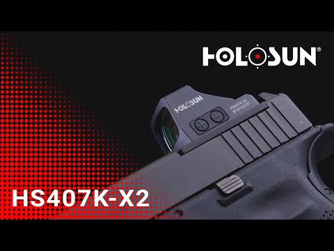 Holosun HS407K-X2, otevřený reflexní bodový zaměřovač, 6MOA bod, černý, GLOCK, RMR, lov, sportovní …