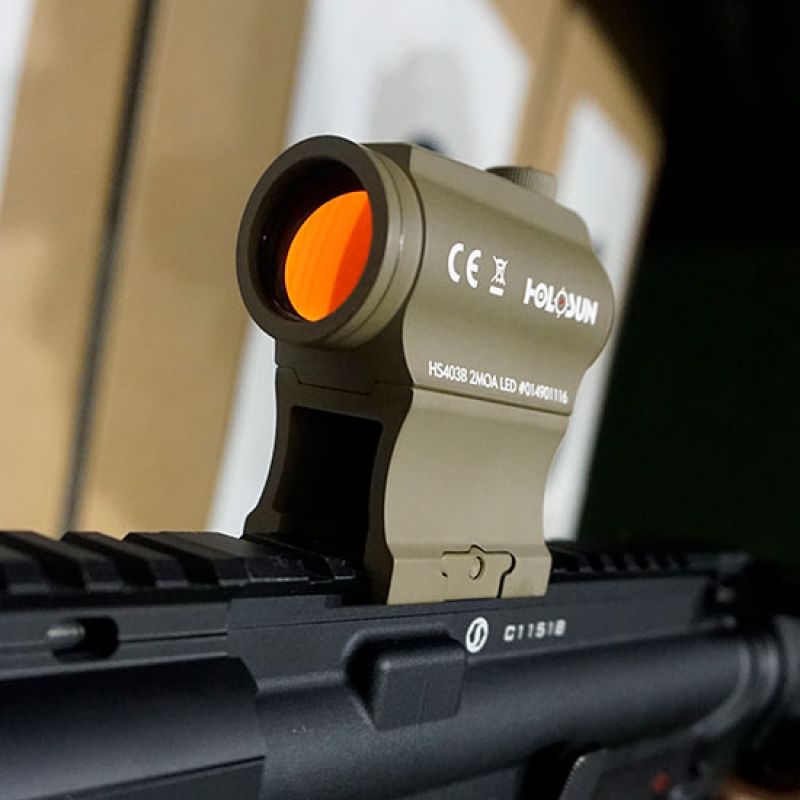 Holosun HS403BFDE Microdot red dot sight with 2MOA dot reticle, FDE